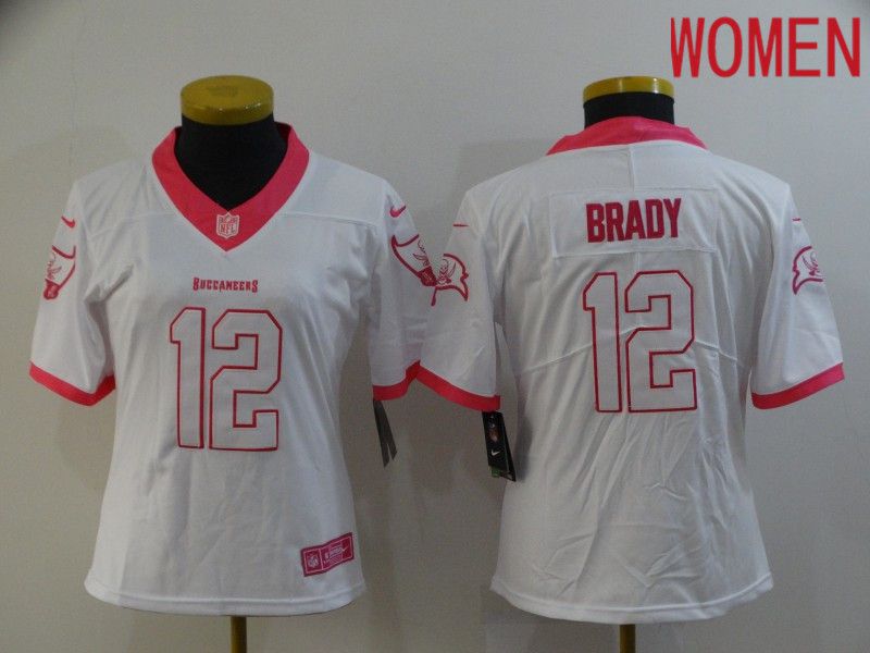 Women Tampa Bay Buccaneers #12 Brady White Nike Vapor Untouchable Limited 2020 NFL Nike Jerseys->women nfl jersey->Women Jersey